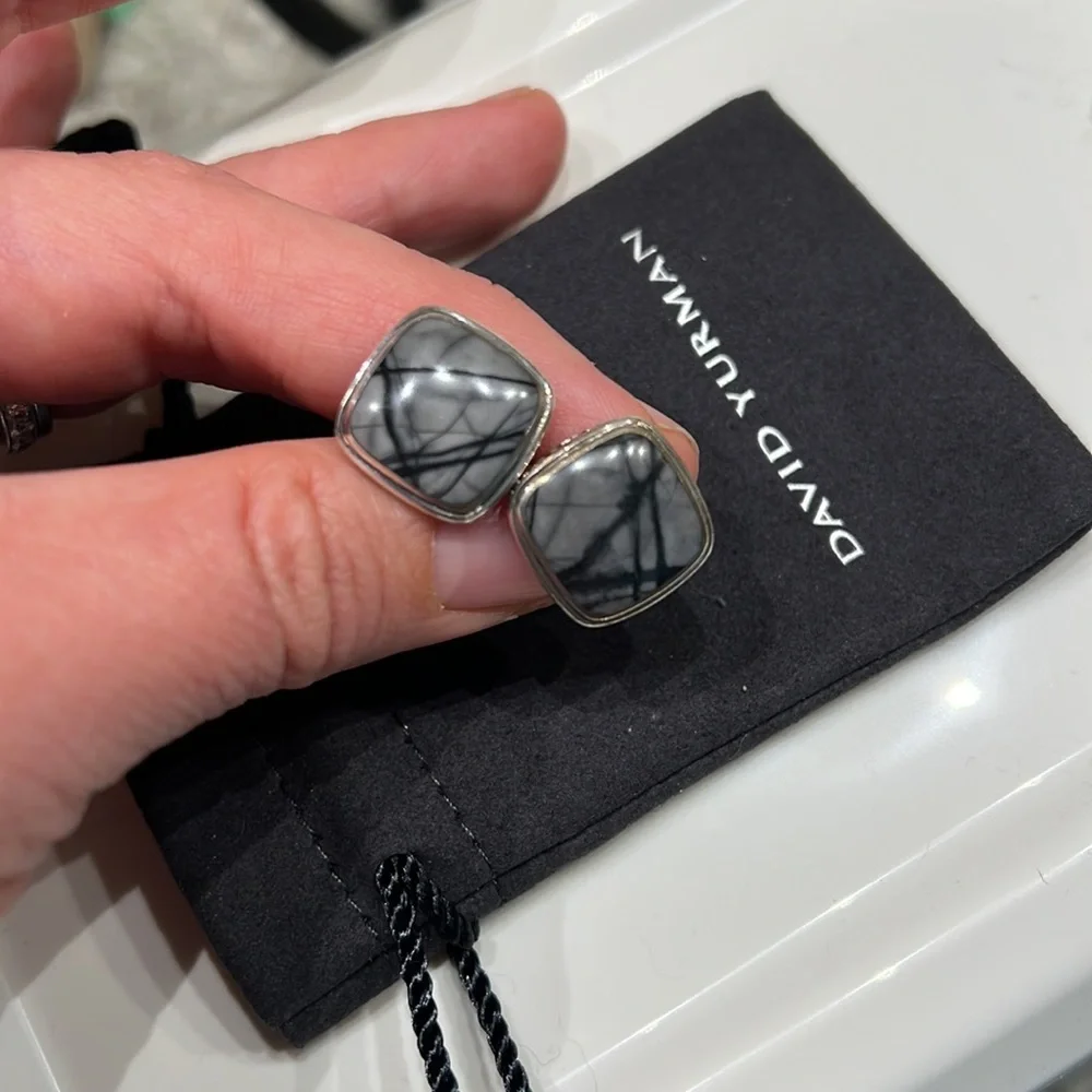 RARE David Yurman Exotic Stone Cufflinks